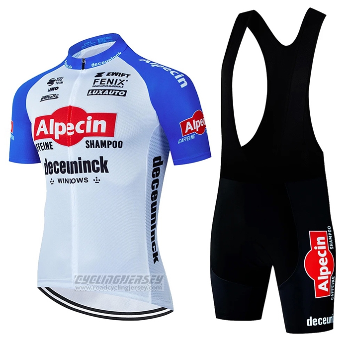 2024 Cycling Jersey Alpecin Deceuninck White Black Short Sleeve And Bib Short